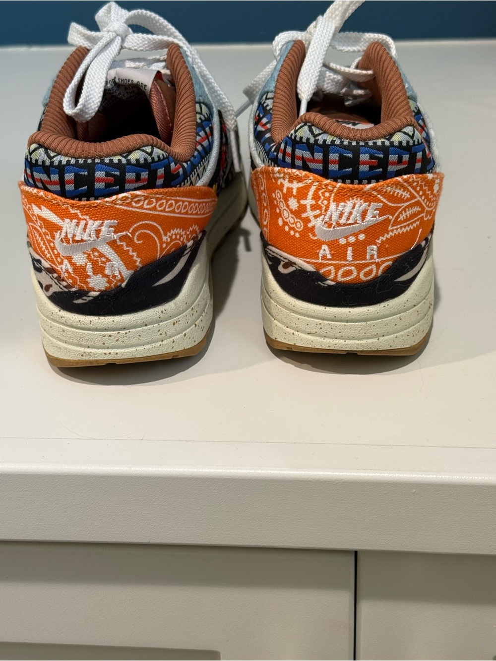Like New - Nike Concept Mixed-Media Camo Accent Sneakers - White & Multi - Picture 5 of 6